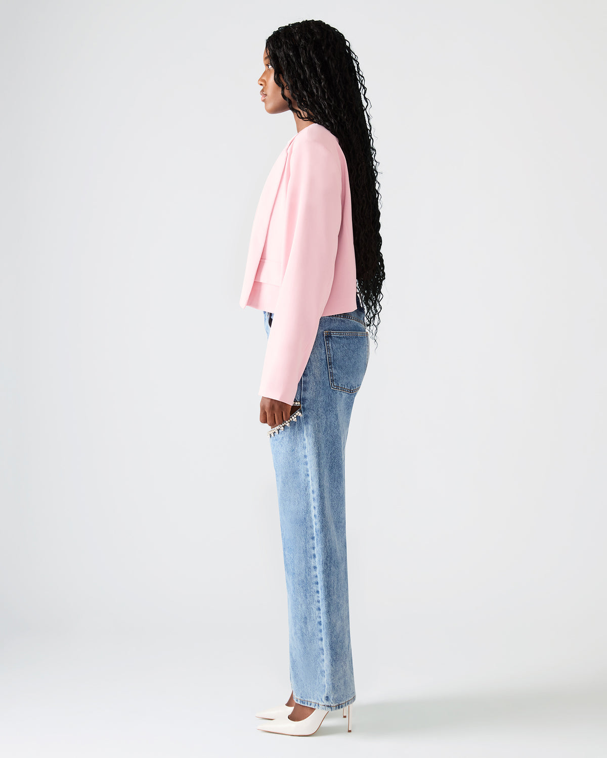 SERENEA Powder Puff Women's Long-Sleeved Open-Front Blazer - Steve Madden