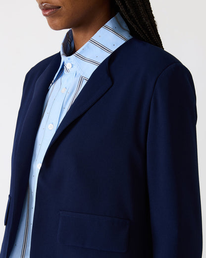 SERENEA Blazer Marine Long-Sleeved Open-Front Blazer - Steve Madden