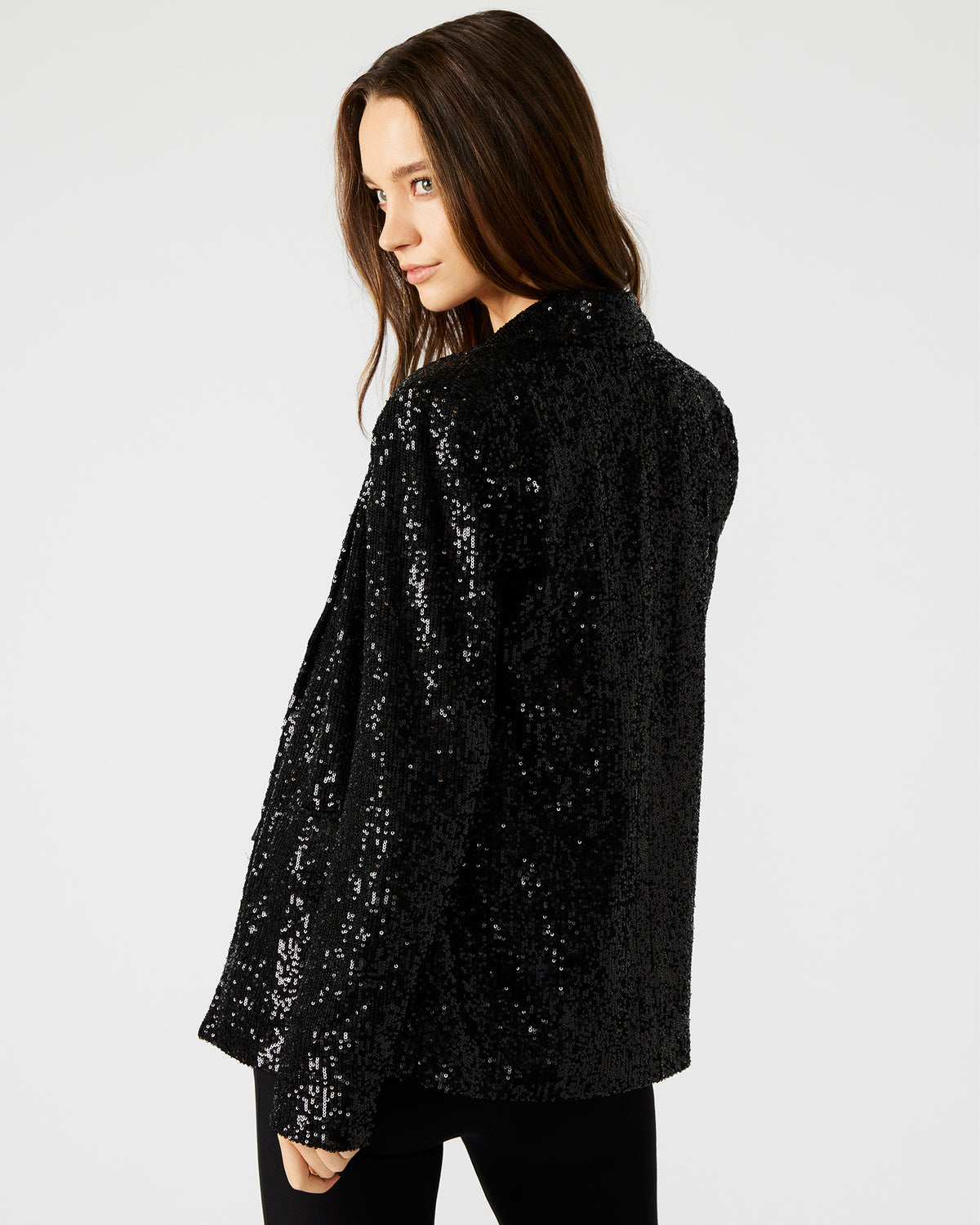 PAYTON Sequin Blazer Black | Women's Blazers - Steve Madden