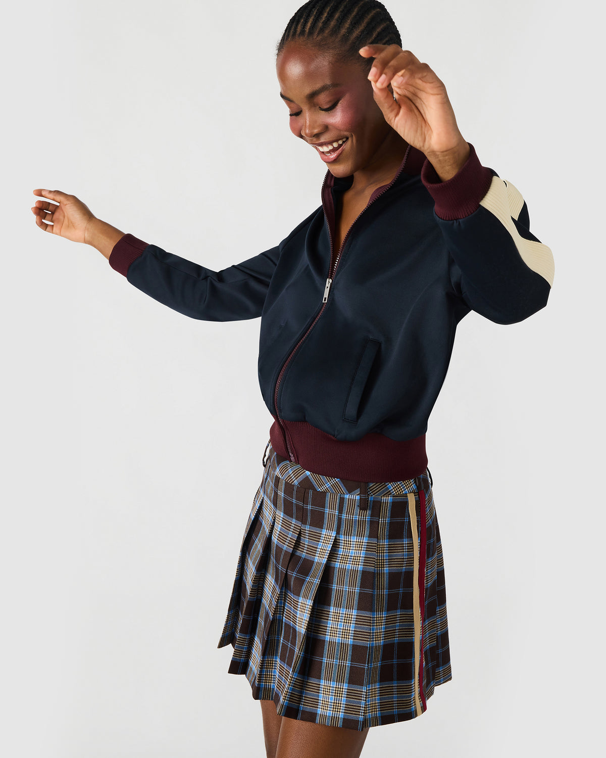 DAISY Midnight Long-Sleeved Zip-Up Athletic Women's Jacket - Steve Madden