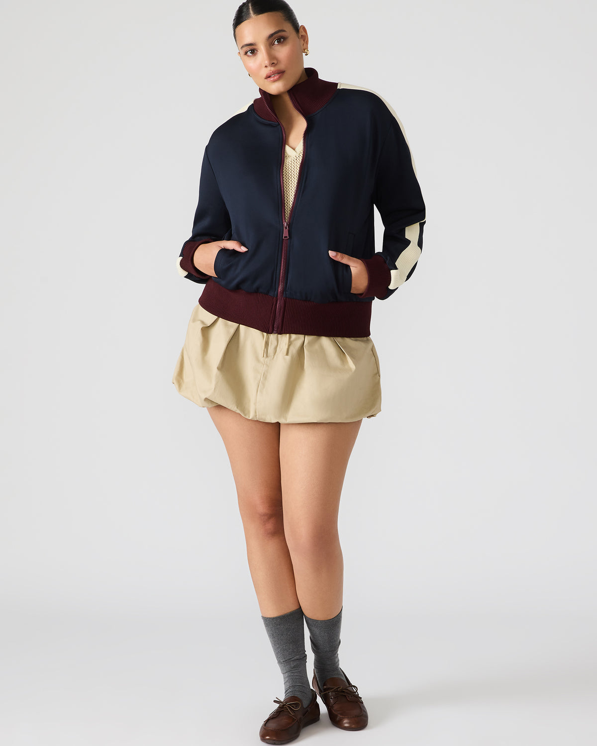 DAISY Midnight Long-Sleeved Zip-Up Athletic Women's Jacket - Steve Madden