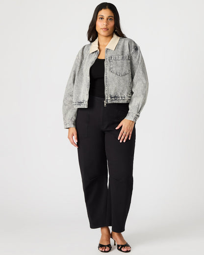 GLACIA Light Grey Women's Long-Sleeved Denim Jacket - Steve Madden