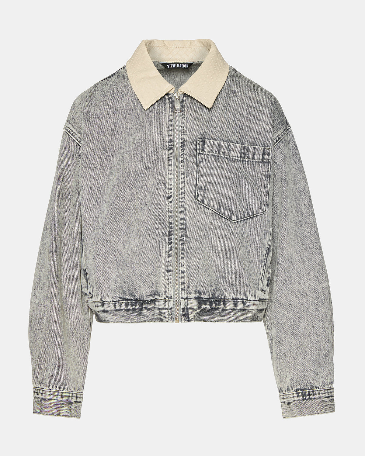 GLACIA Light Grey Women's Long-Sleeved Denim Jacket - Steve Madden