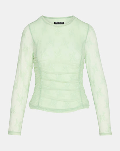LUMA Bay Green Long-Sleeved Mesh Lace Women's Top - Steve Madden