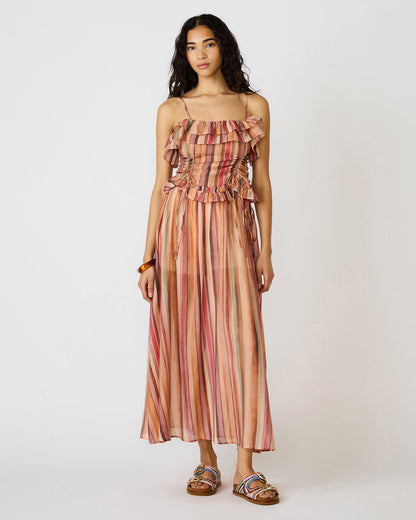 SHILLOH Stripe Multi Sleeveless Ruffle Women's Top - Steve Madden
