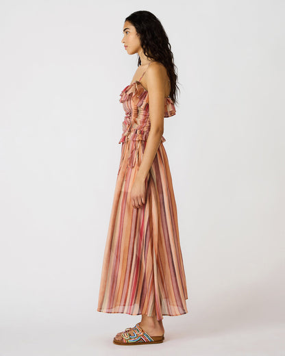 SHILLOH Stripe Multi Sleeveless Ruffle Women's Top - Steve Madden