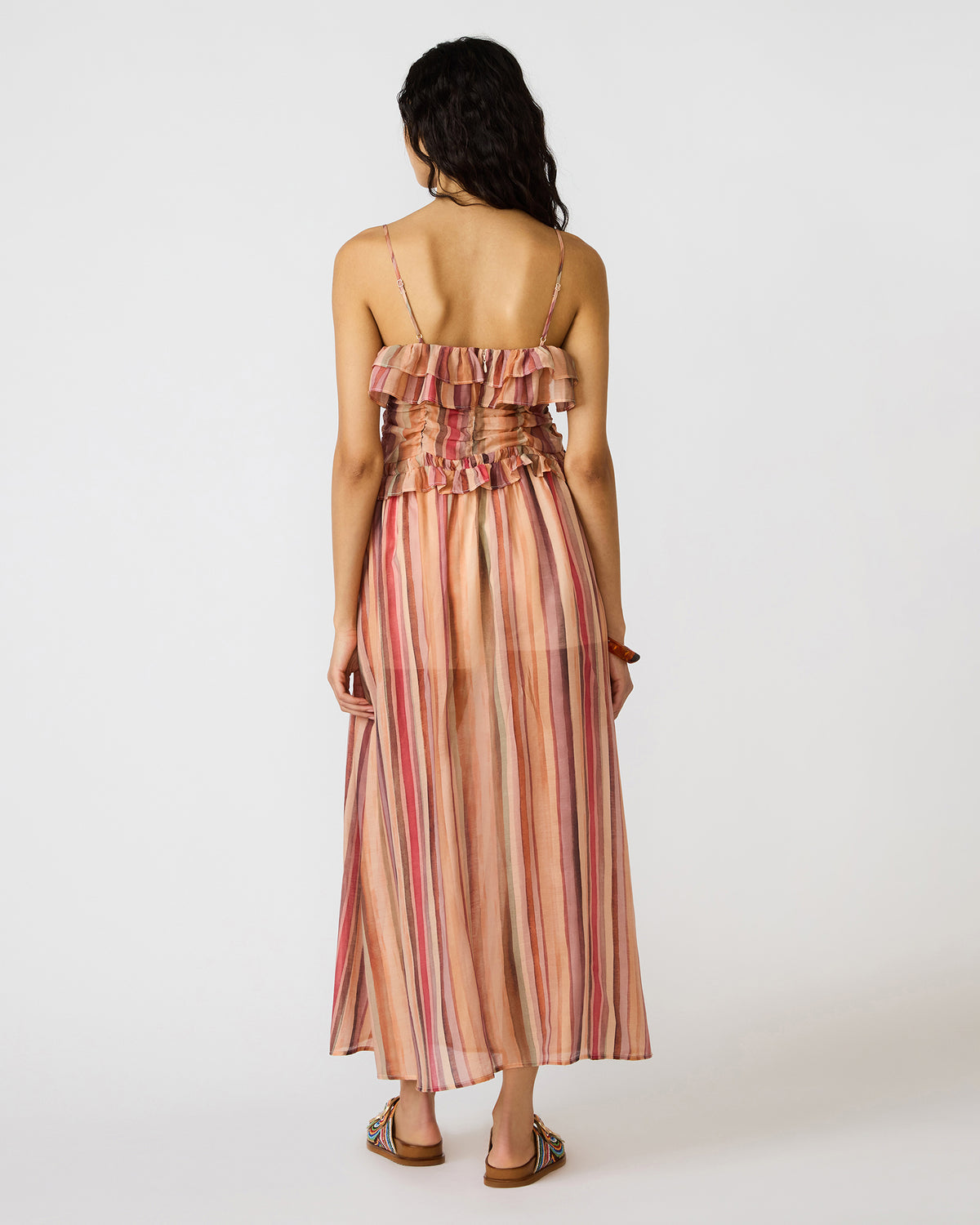 SHILLOH Stripe Multi Sleeveless Ruffle Women's Top - Steve Madden
