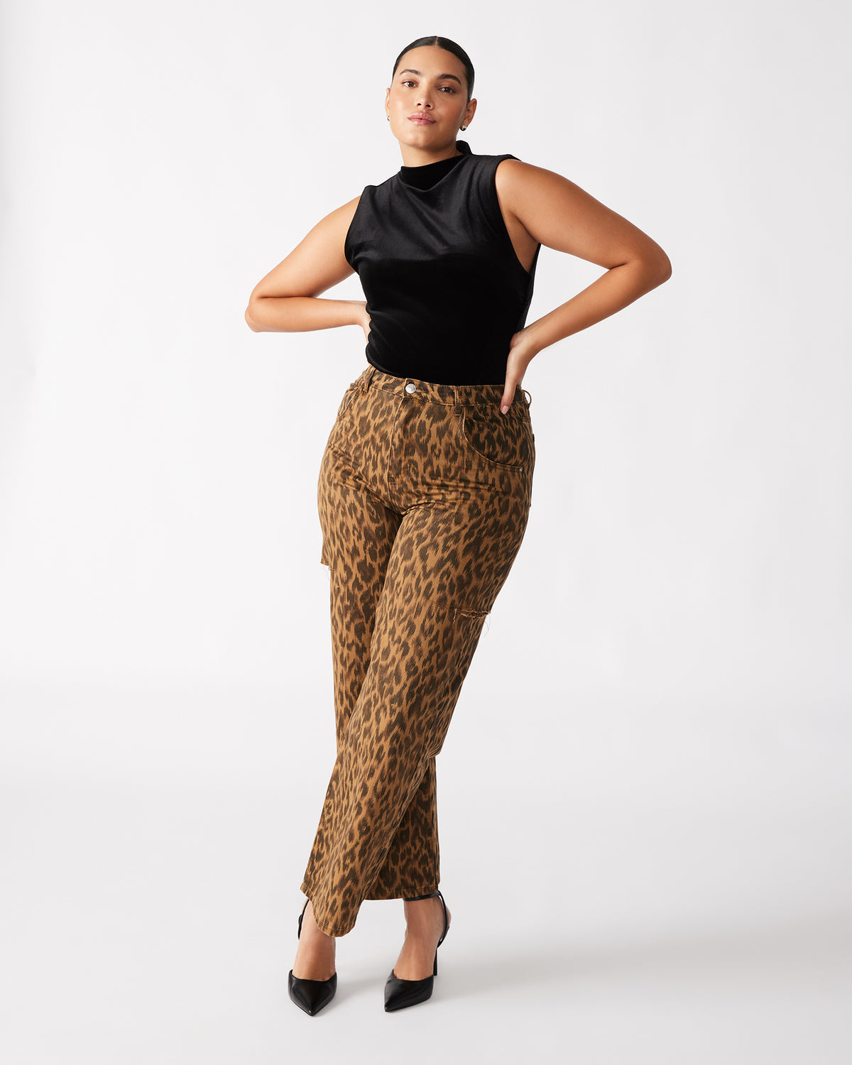 NIKOLA Black Women's Mock Neck Velvet Bodysuit - Steve Madden