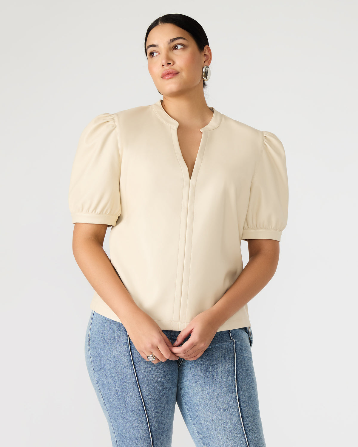 JANE Bone Women's Short-Sleeved Suede Top - Steve Madden