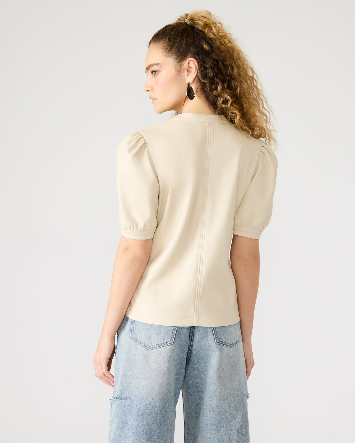 JANE Bone Women's Short-Sleeved Suede Top - Steve Madden