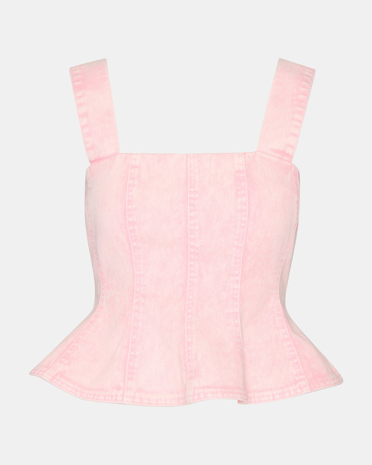 PENELOPI Denim Ruffle Fabric Women's Tank Top - Steve Madden