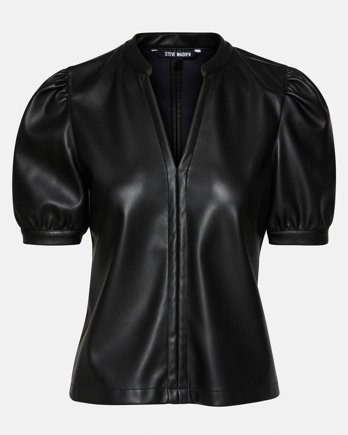 JANE Black Women's Short-Sleeved Suede Top - Steve Madden