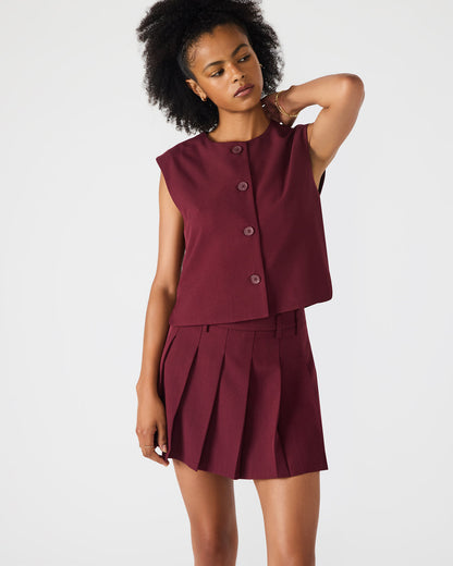ALESSA Wine Button-Up Women's Top - Steve Madden