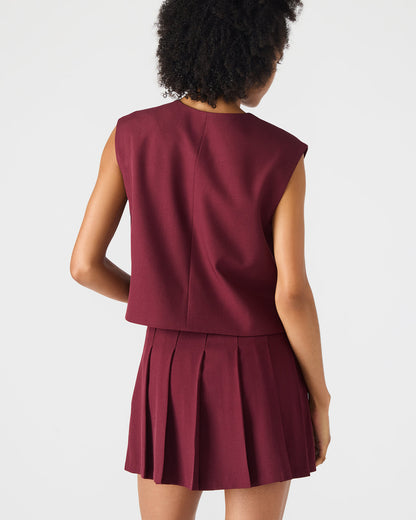 ALESSA Wine Button-Up Women's Top - Steve Madden