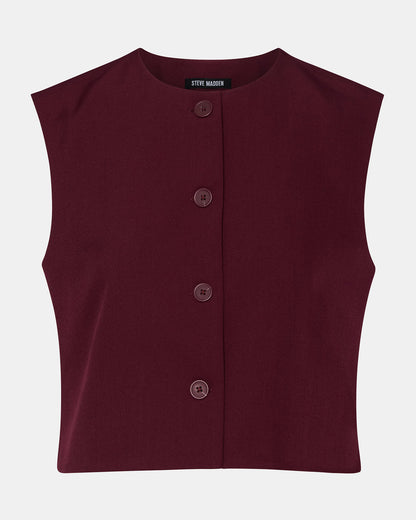 ALESSA Wine Button-Up Women's Top - Steve Madden