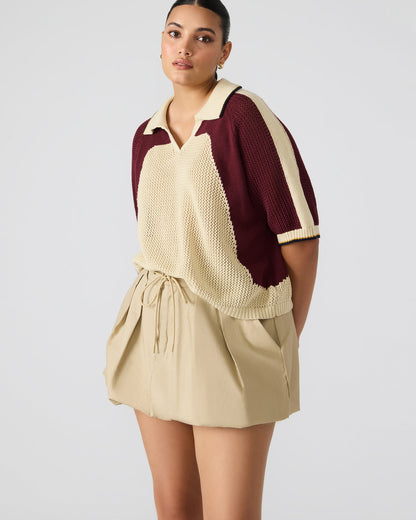 AXON Multi Short-Sleeved Knit Sweater Women's Top - Steve Madden