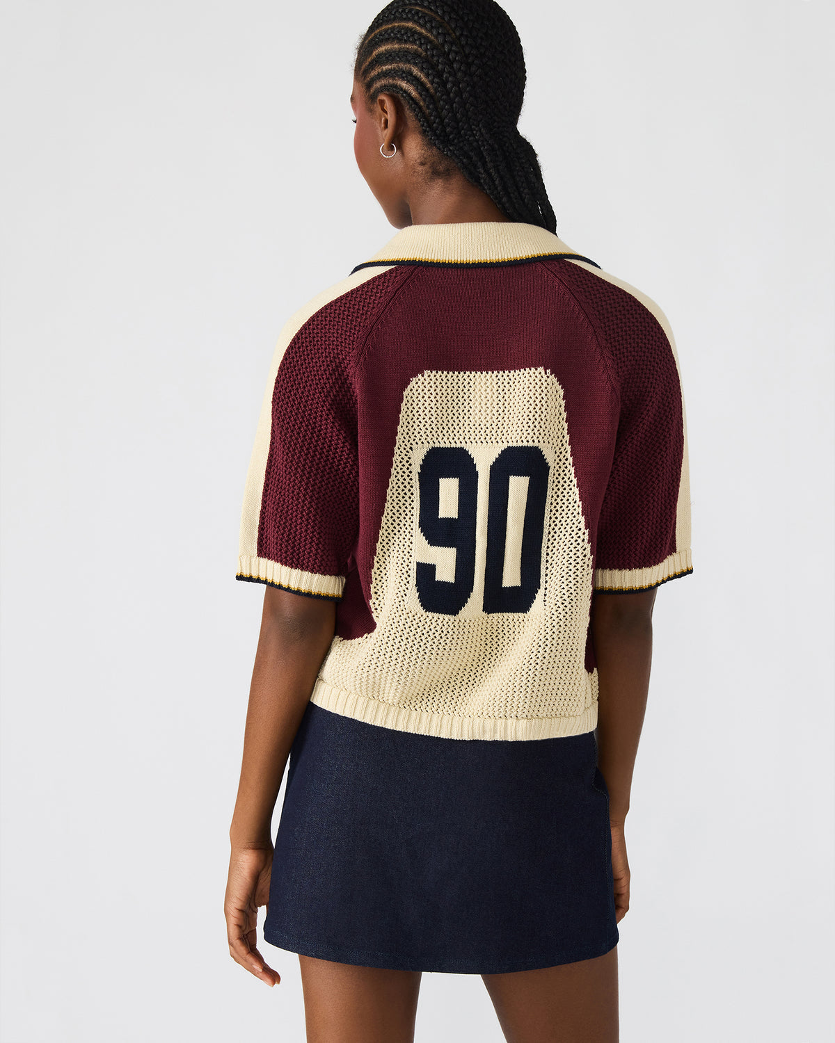 AXON Multi Short-Sleeved Knit Sweater Women's Top - Steve Madden