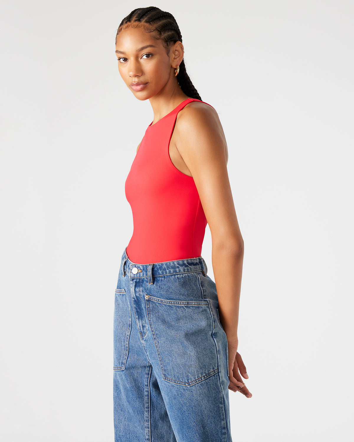 NICO Red Women's Contour Stretch Bodysuit - Steve Madden
