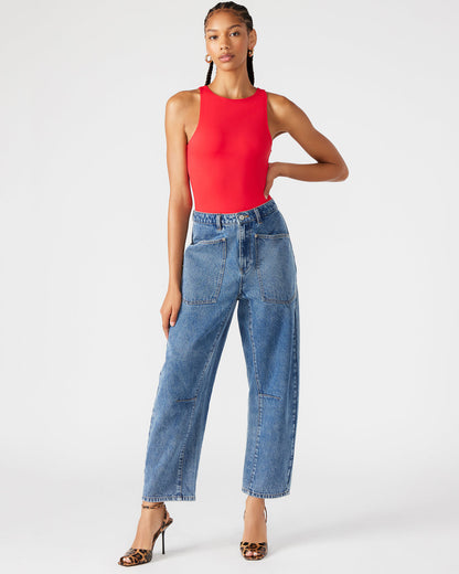 NICO Red Women's Contour Stretch Bodysuit - Steve Madden