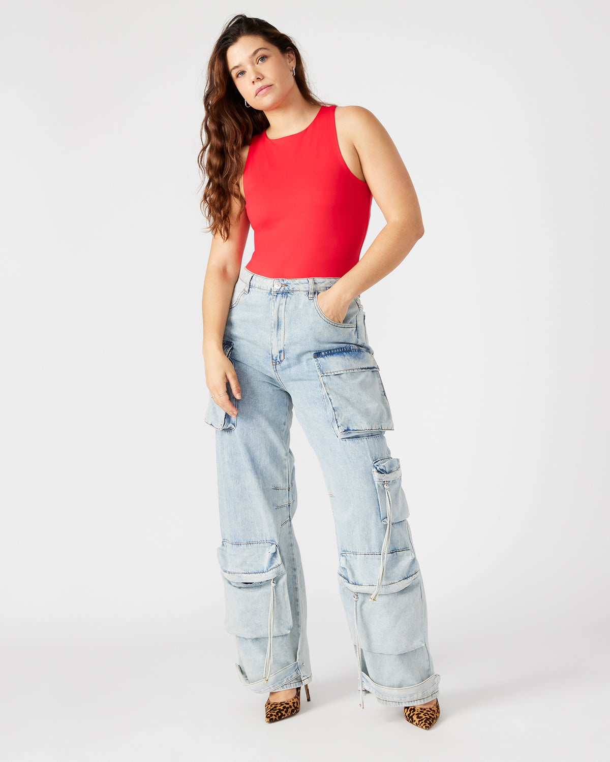 NICO Red Women's Contour Stretch Bodysuit - Steve Madden