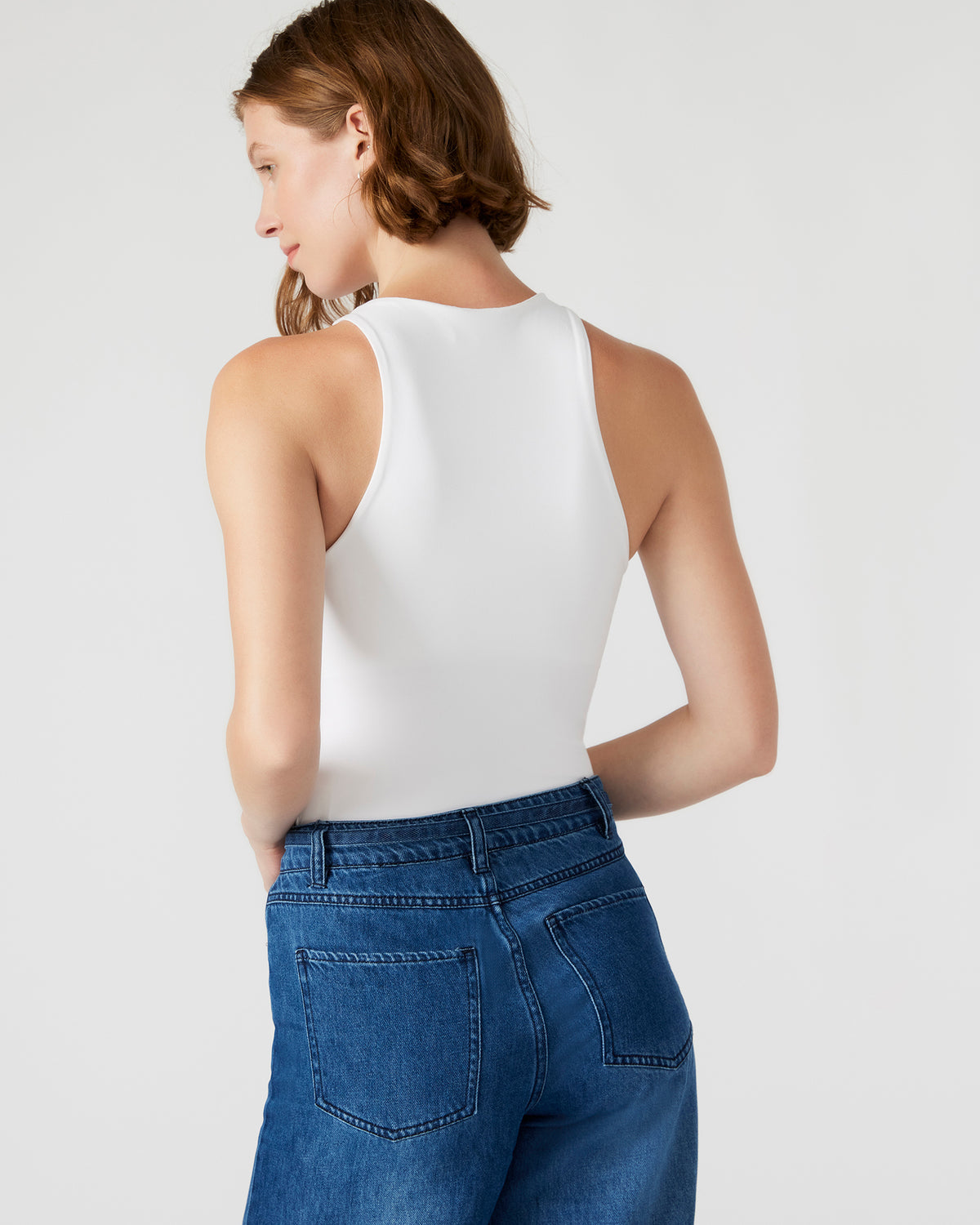NICO White Women's Contour Stretch Bodysuit - Steve Madden