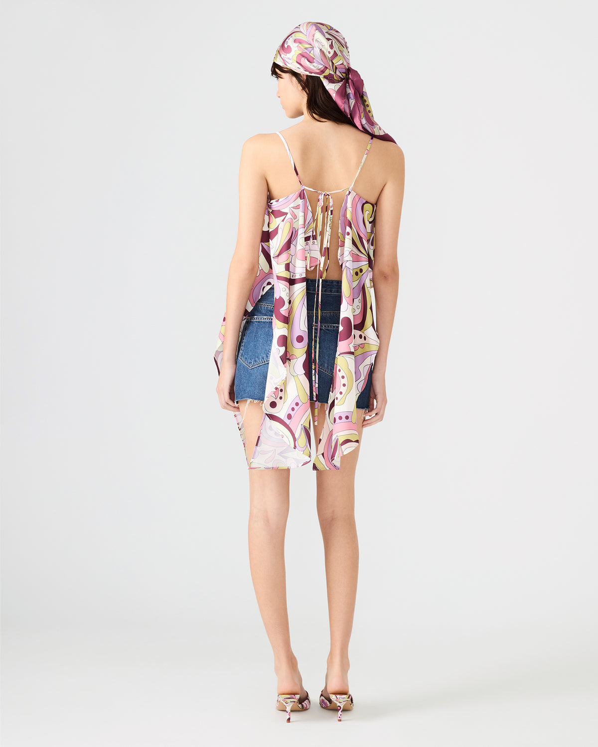 MARGAN Petal Paisley Sleevelss Asymmetrical Flowy Women's Top - Steve Madden