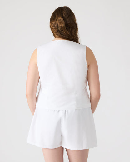 ALIZA White Women's Bow Tie-Front Top - Steve Madden