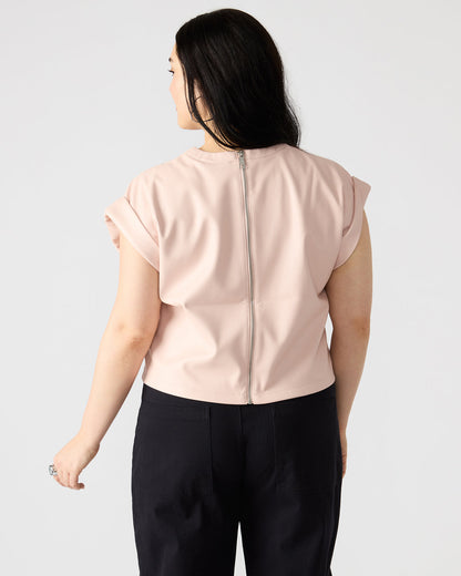 CAT Rose Women's Short-Sleeved Faux Leather Top - Steve Madden