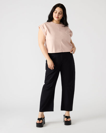 CAT Rose Women's Short-Sleeved Faux Leather Top - Steve Madden