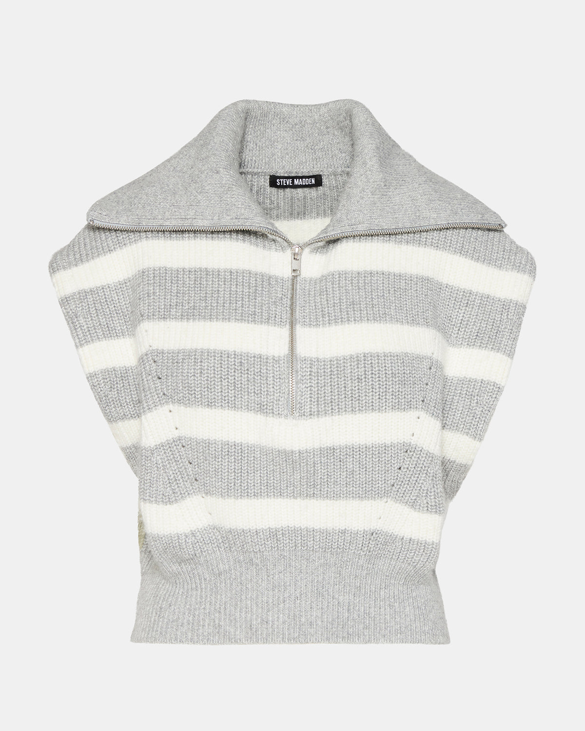 EASTON Sweater Grey | Sleeveless Hooded Sweater - Steve Madden