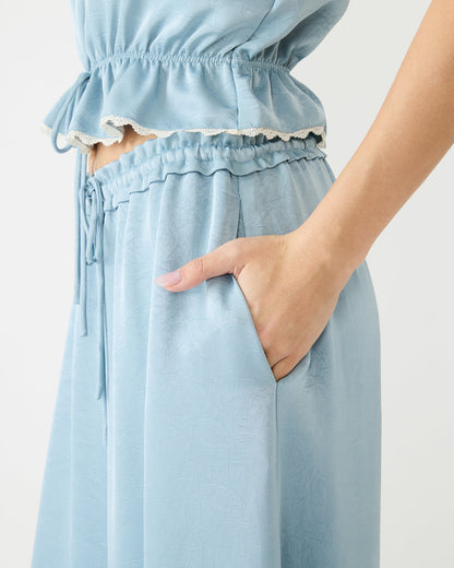 ROAN Dusty Blue Tie-Front Parachute Women's Pants - Steve Madden