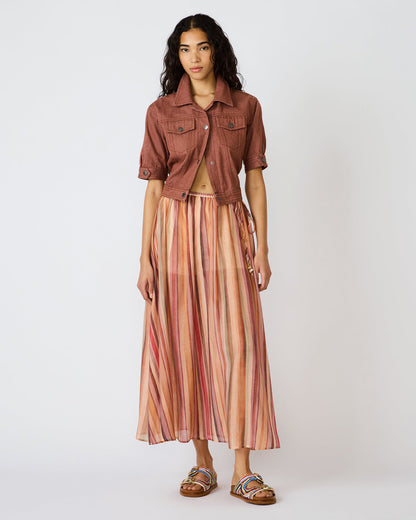 SHILLOH Stripe Detail Flowy Women's Maxi Skirt - Steve Madden