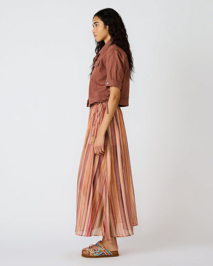 SHILLOH Stripe Detail Flowy Women's Maxi Skirt - Steve Madden