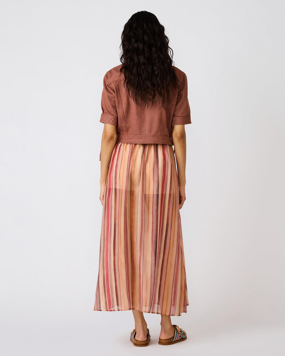 SHILLOH Stripe Detail Flowy Women's Maxi Skirt - Steve Madden