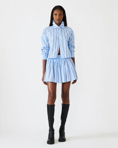 TYRIA Estate Blue Mini Tie-Front Women's Skirt - Steve Madden