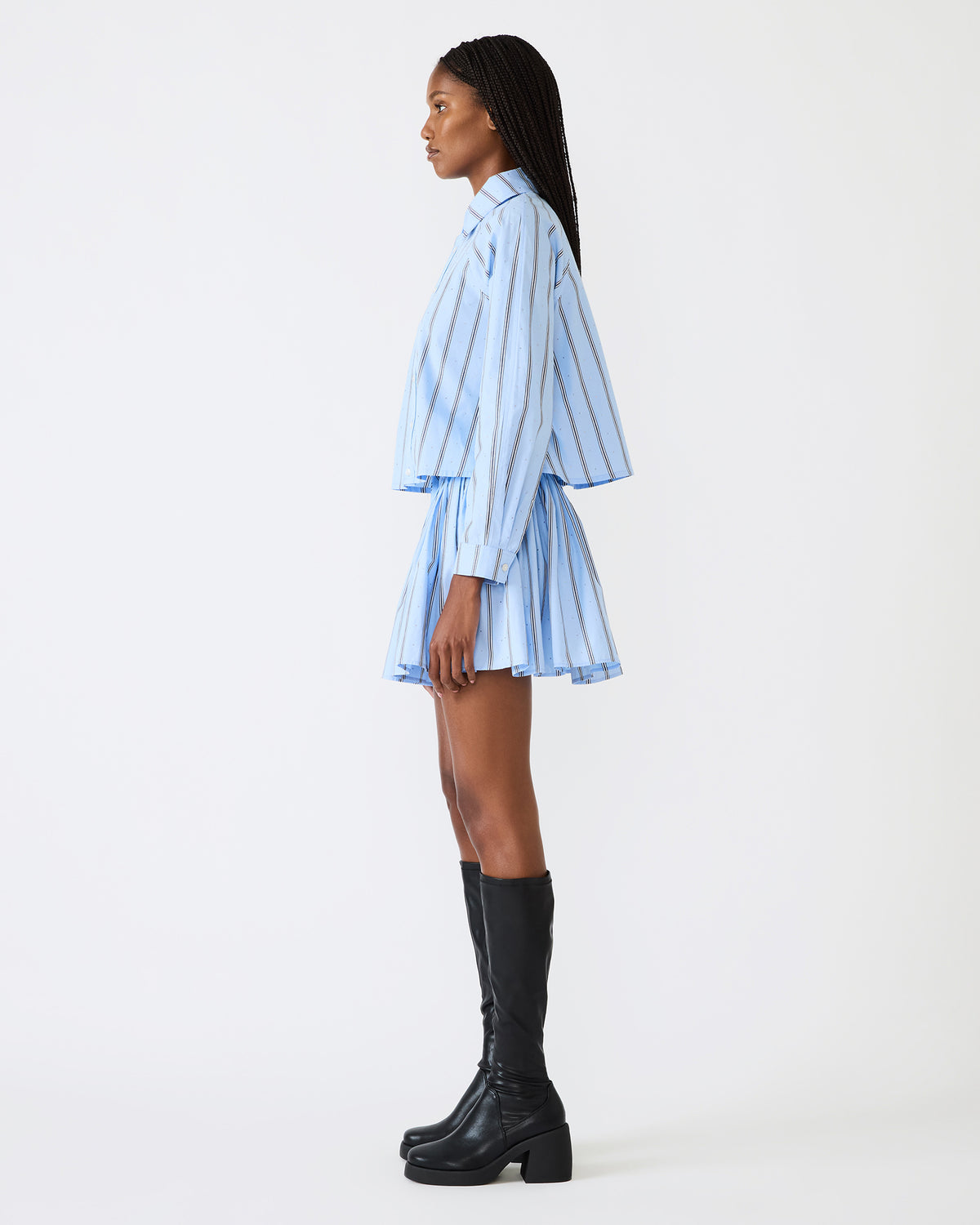 TYRIA Estate Blue Mini Tie-Front Women's Skirt - Steve Madden