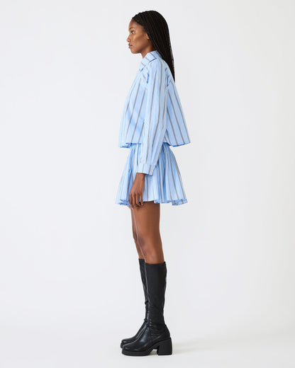 TYRIA Estate Blue Mini Tie-Front Women's Skirt - Steve Madden