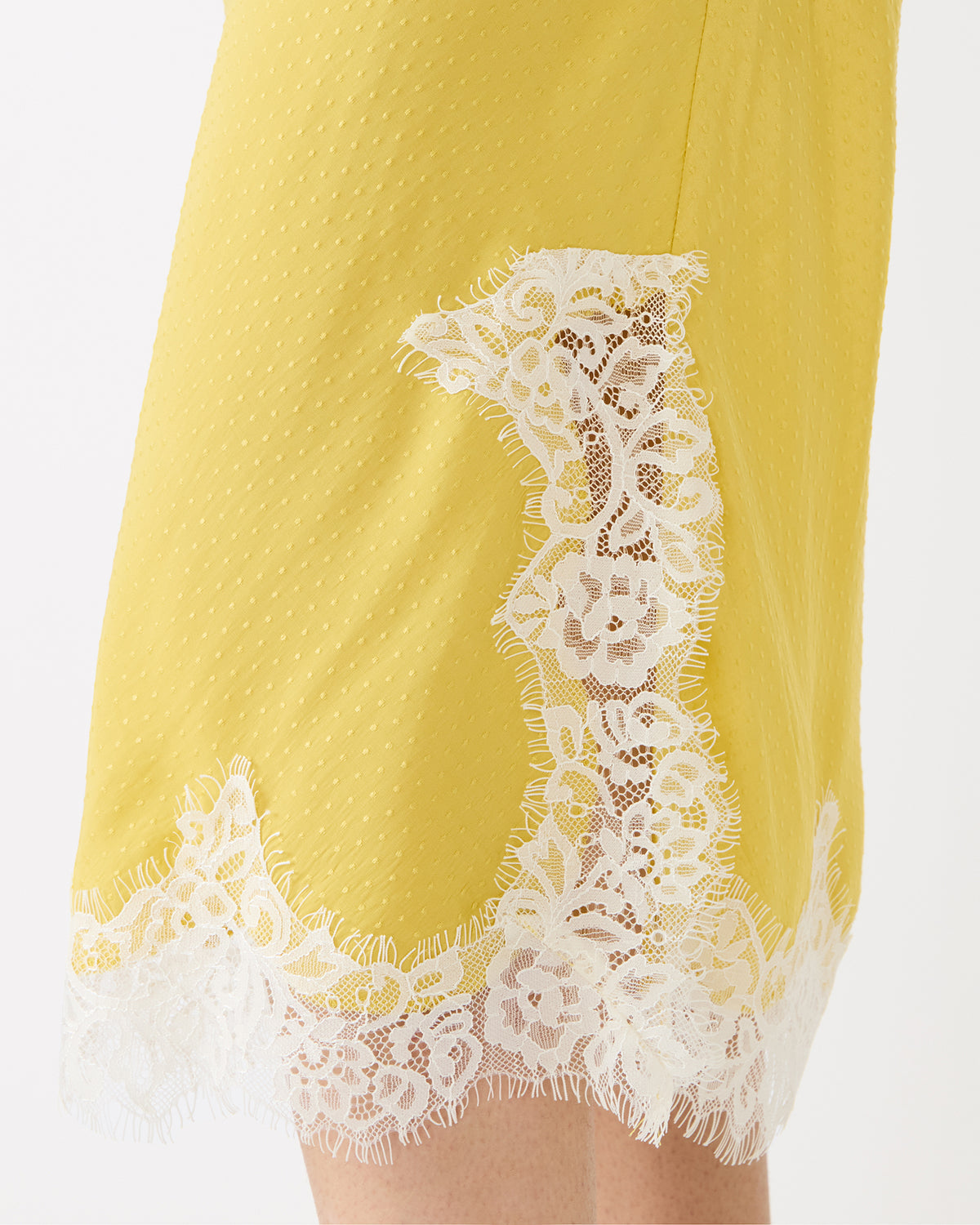 CINTHIA Golden Lime Lace Trime Women's Midi Skirt - Steve Madden