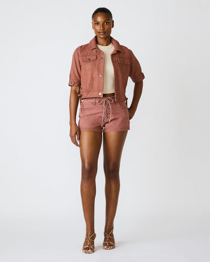 CALLISTO Rust Lace-Up Denim Women's Shorts - Steve Madden