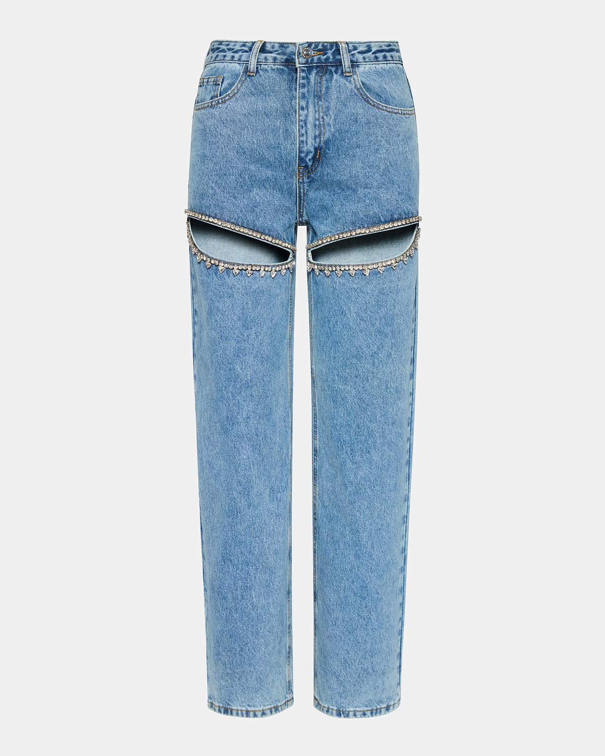 TAYLOR Jean Rhinestone Women's Cutout Jeans - Steve Madden