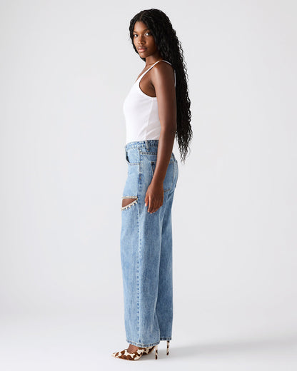 TAYLOR Jean Rhinestone Women's Cutout Jeans - Steve Madden