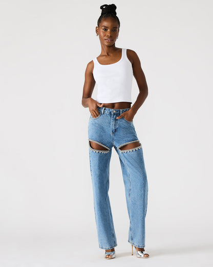 TAYLOR Jean Rhinestone Women's Cutout Jeans - Steve Madden