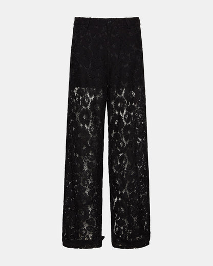 TRE Lace Black Mesh Barrel Low-Rise Women's Pant - Steve Madden