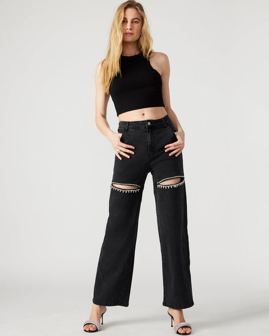 TAYLOR Jean Black Women's Cutout Jeans - Steve Madden
