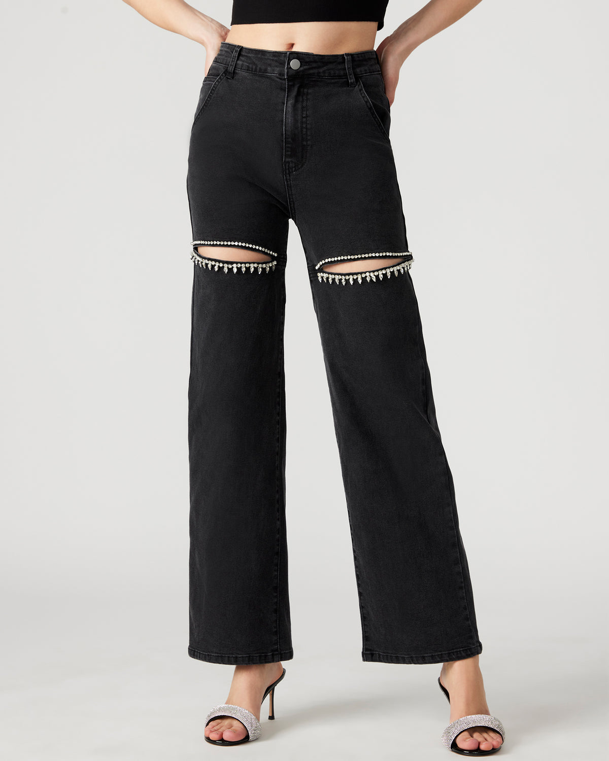 TAYLOR Jean Black Women's Cutout Jeans - Steve Madden