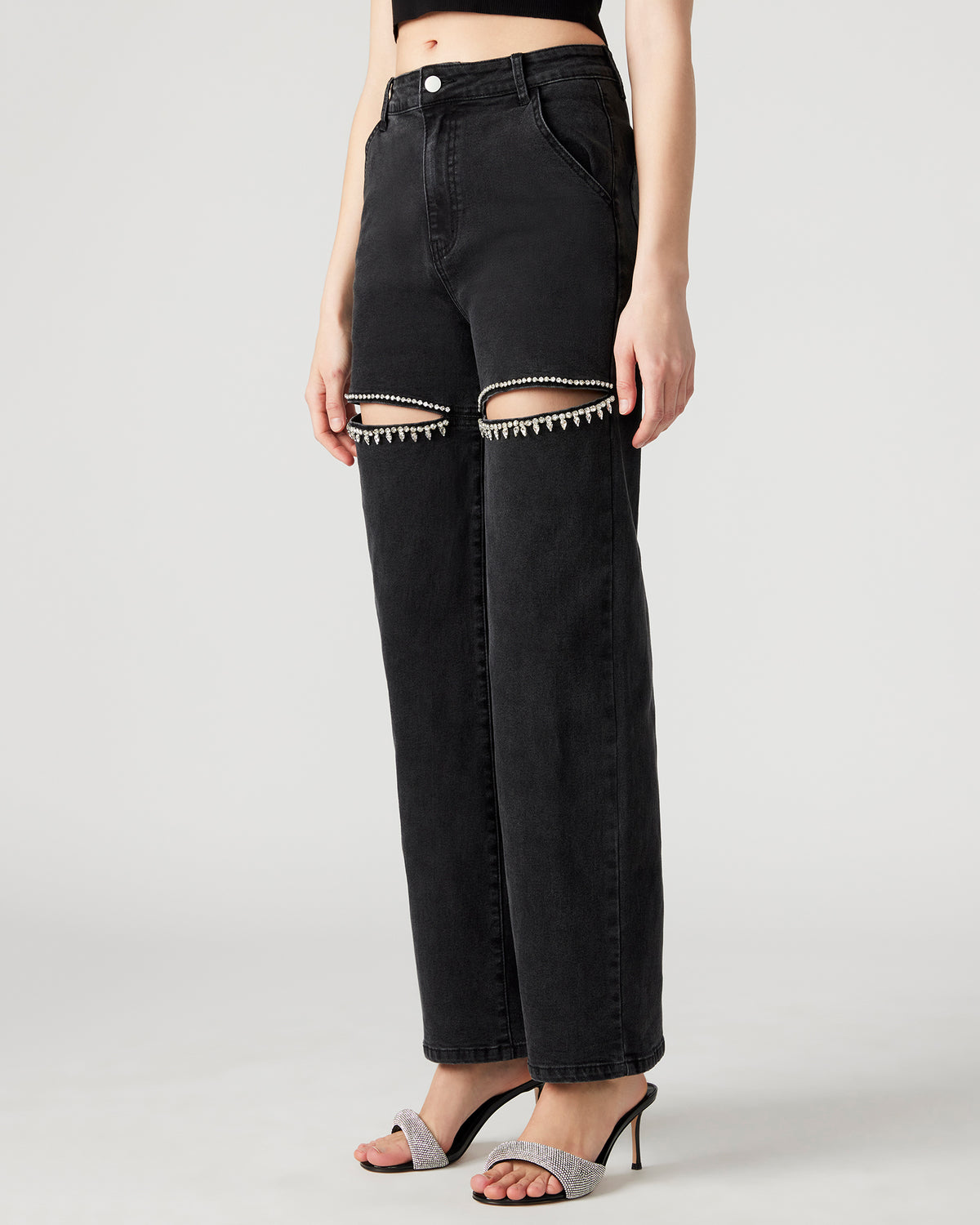 TAYLOR Jean Black Women's Cutout Jeans - Steve Madden