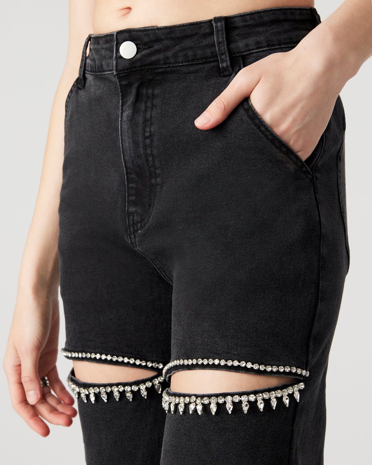 TAYLOR Jean Black Women's Cutout Jeans - Steve Madden