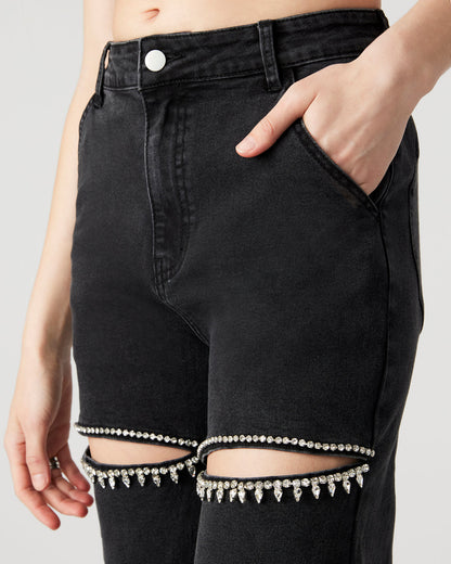 TAYLOR Jean Black Women's Cutout Jeans - Steve Madden
