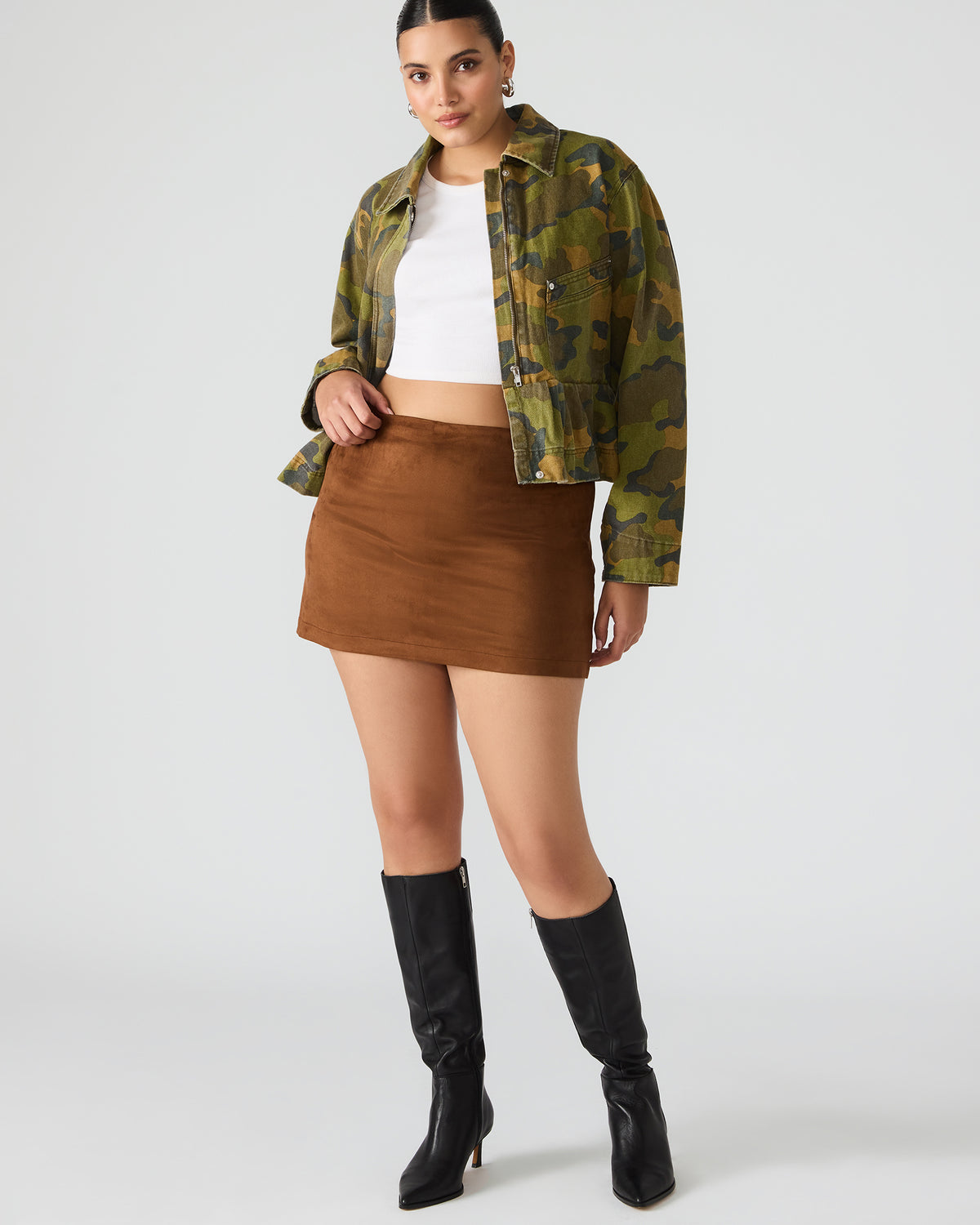 CINDI Skort Chicory Coffee Women's Mini Skort - Steve Madden