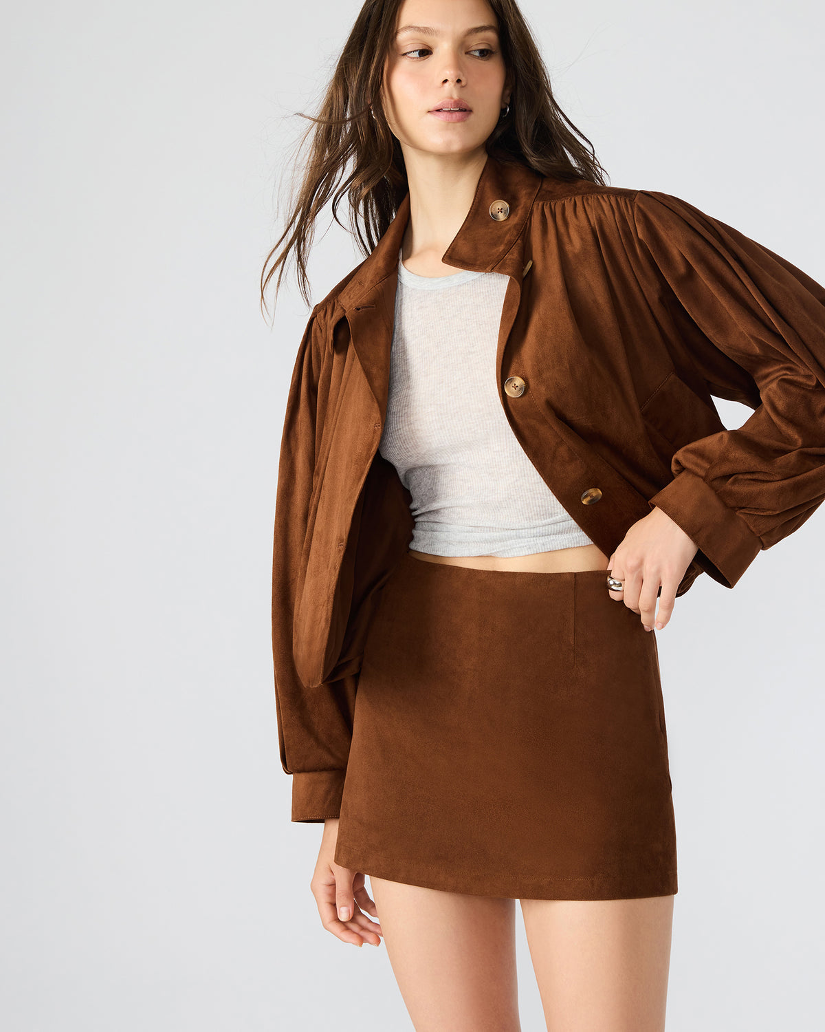 CINDI Skort Chicory Coffee Women's Mini Skort - Steve Madden